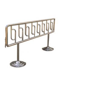 Portable barrier is designed for both indoor and outdoor use.